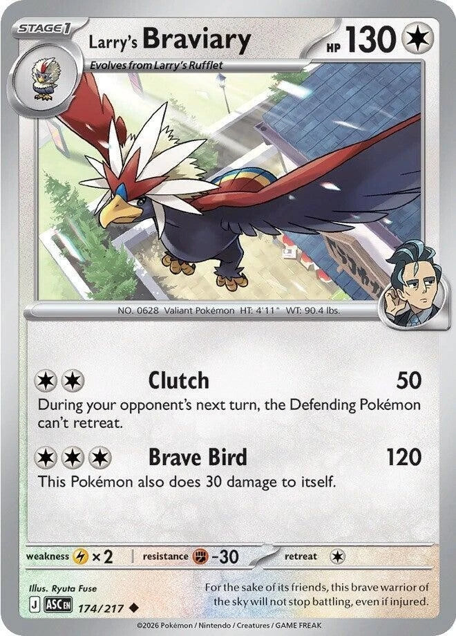 Larry's Braviary 174/217 Reverse Holo
