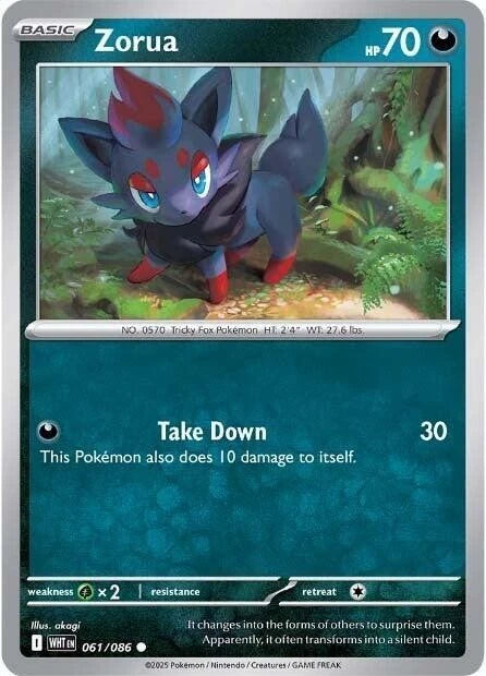 Zorua 061/086 Reverse Holo