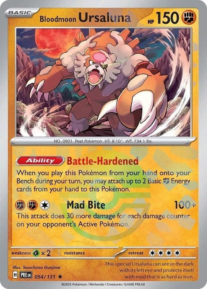 Bloodmoon Ursaluna 054/131 Pokeball Pattern