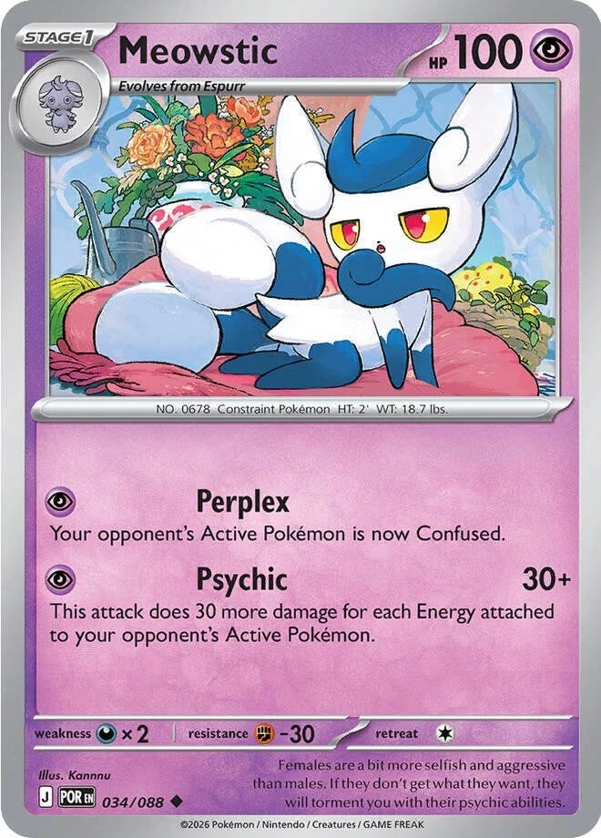 Meowstic 034/088 Reverse Holo