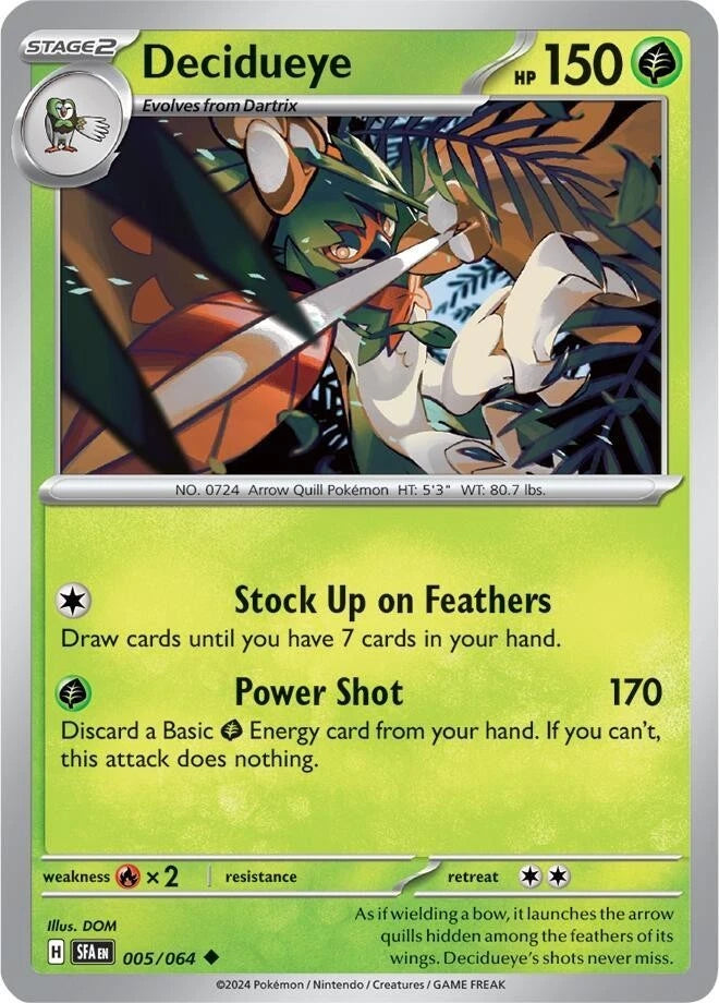 Decidueye 005/064 Reverse Holo