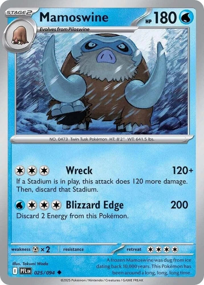 Mamoswine 025/094 Reverse Holo