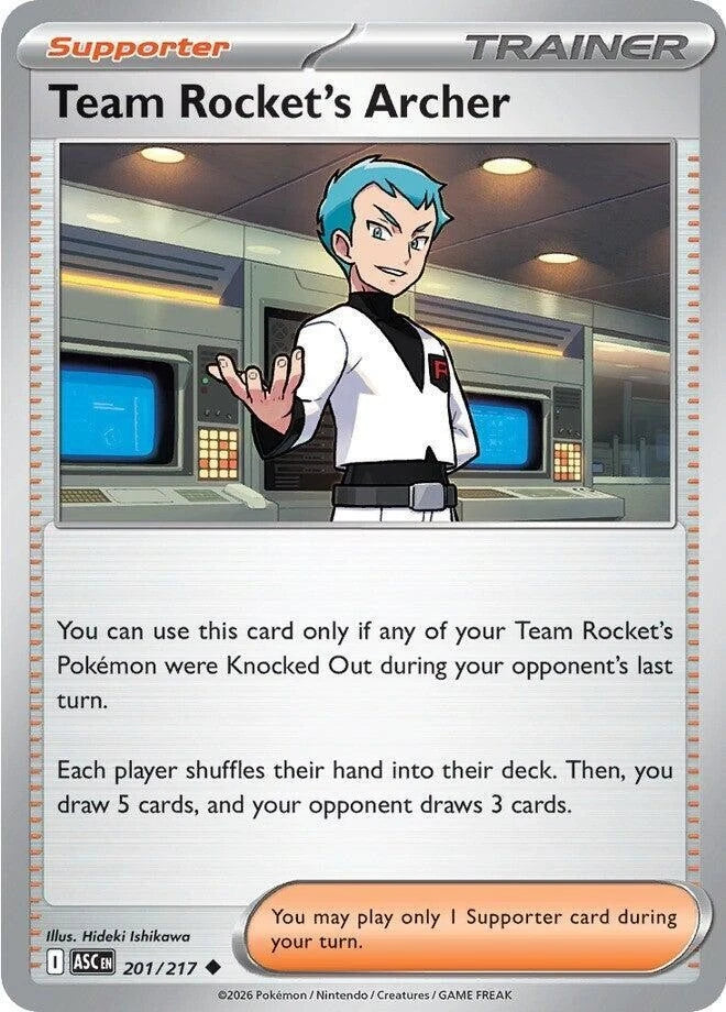Team Rocket's Archer 201/217 Reverse Holo
