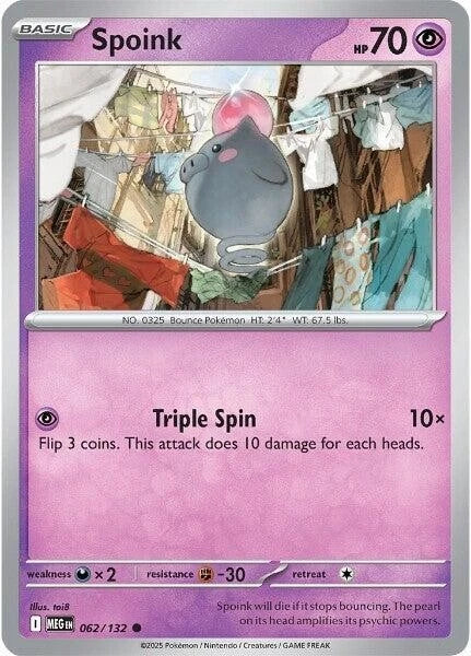 Spoink 062/132 Reverse Holo