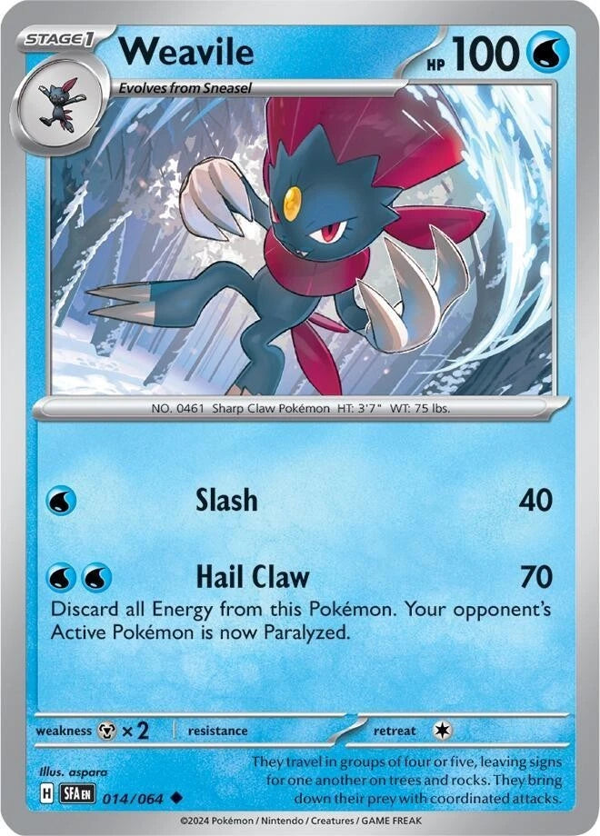 Weavile 014/064 Reverse Holo