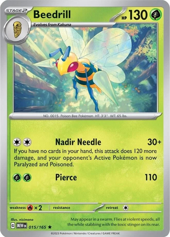 Beedrill 015/165 Reverse Holo