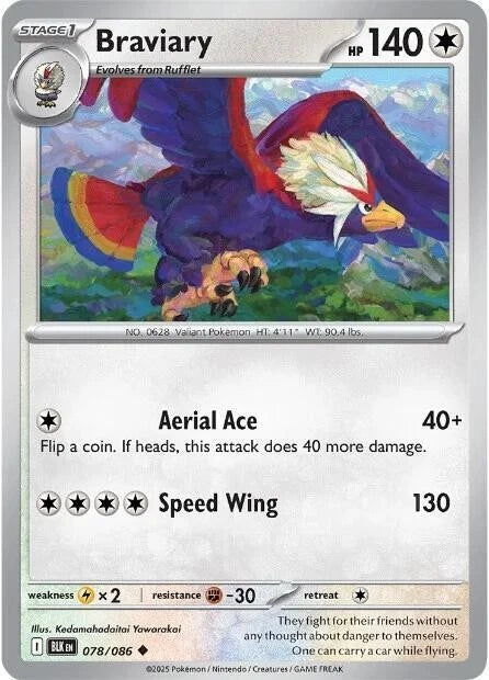 Braviary 078/086 Reverse Holo