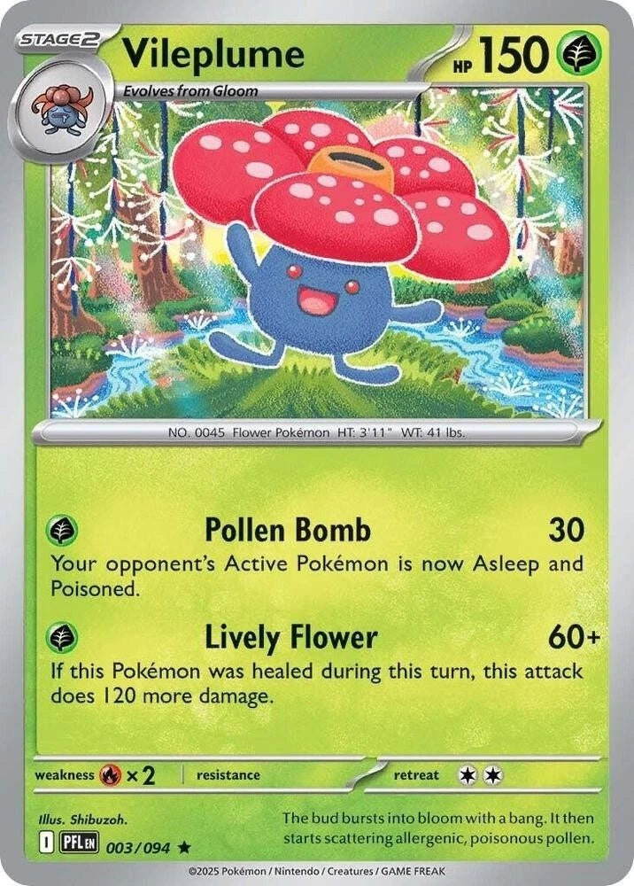Vileplume 003/094 Reverse Holo