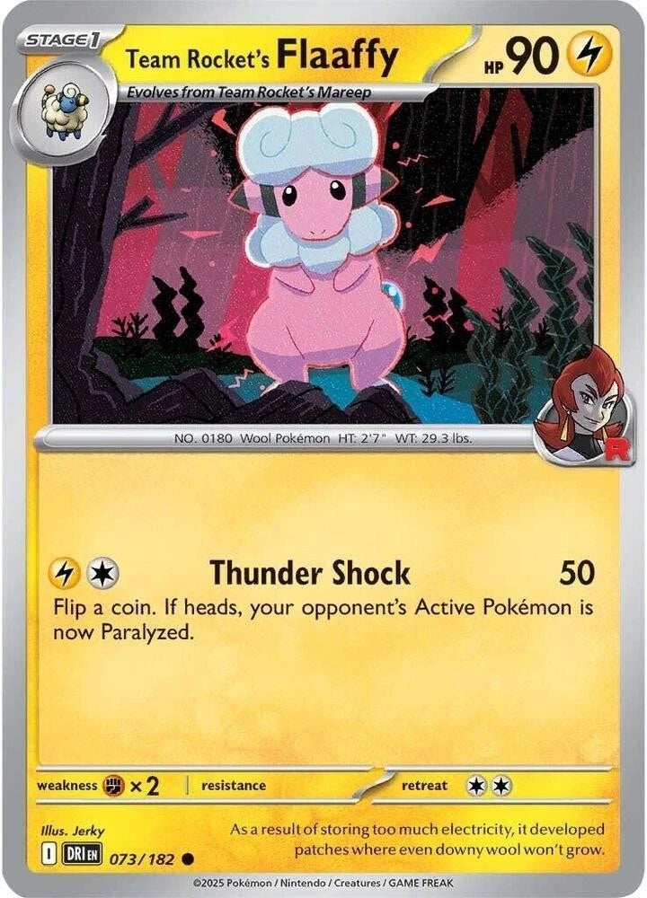 Team Rocket's Flaaffy 073/182 Reverse Holo