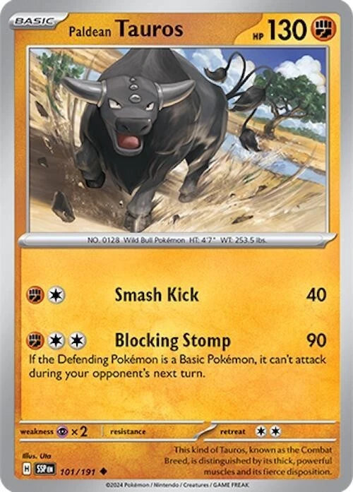 Paldean Tauros 101/191 Reverse Holo