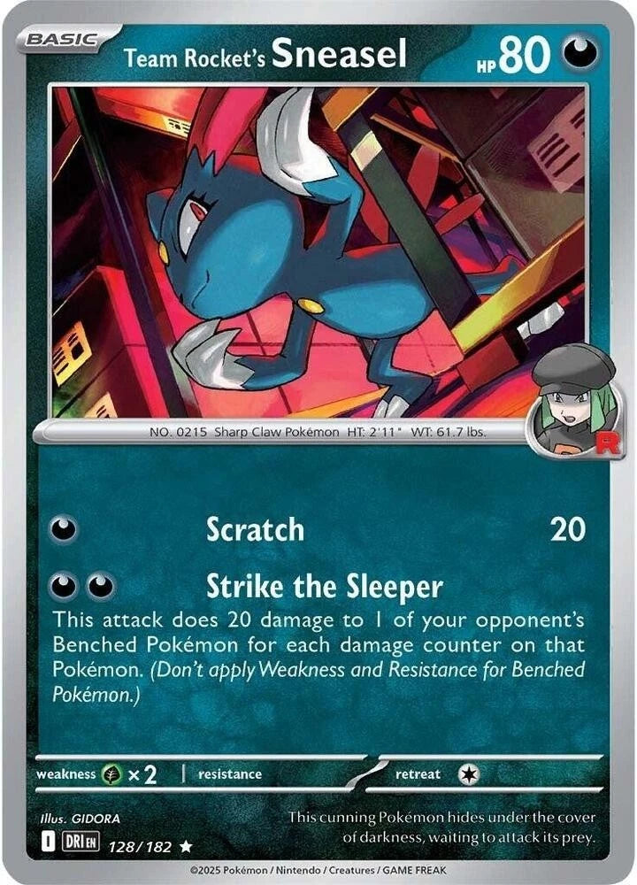 Team Rocket's Sneasel 128/182 Reverse Holo