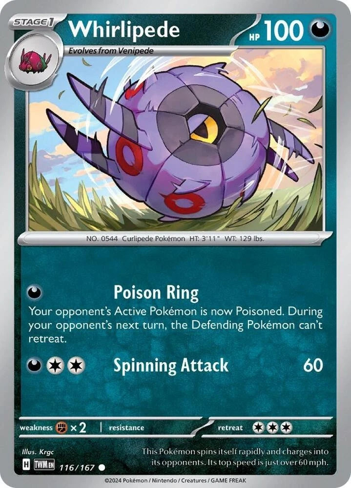 Whirlipede 116/167 Reverse Holo