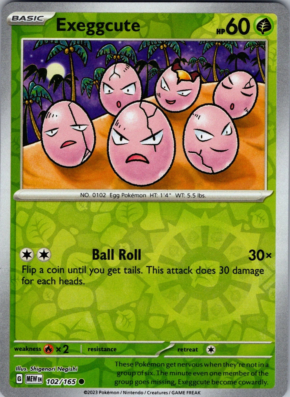 Exeggcute 102/165 Reverse Holo