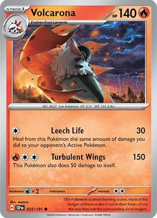 Volcarona 025/191 Reverse Holo