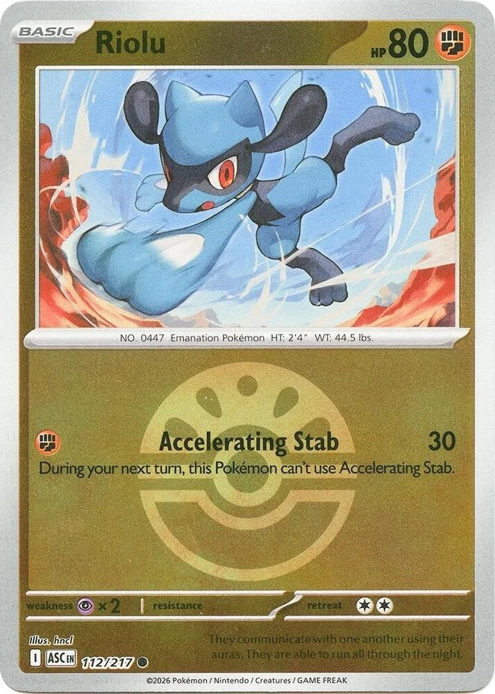 Riolu 112/217 Pokeball Pattern