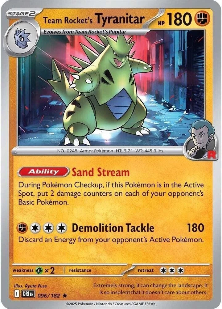 Team Rocket's Tyranitar 096/182 Reverse Holo