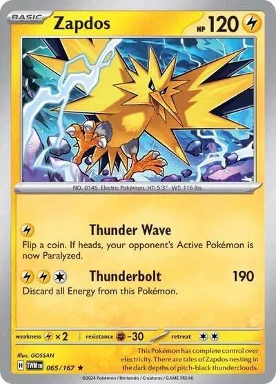 Zapdos 065/167 Reverse Holo