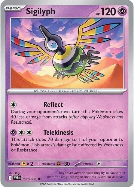 Sigilyph 038/086 Reverse Holo