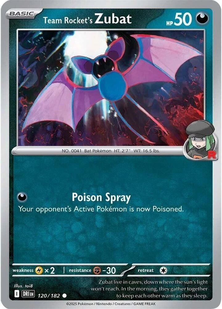 Team Rocket's Zubat 120/182 Reverse Holo
