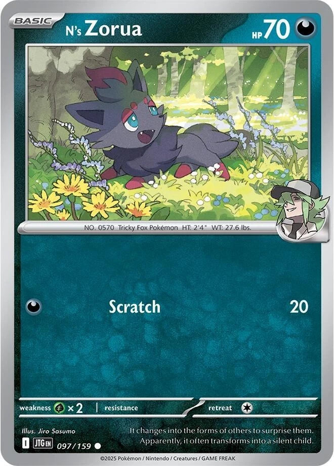 N's Zorua 097/159 Reverse Holo