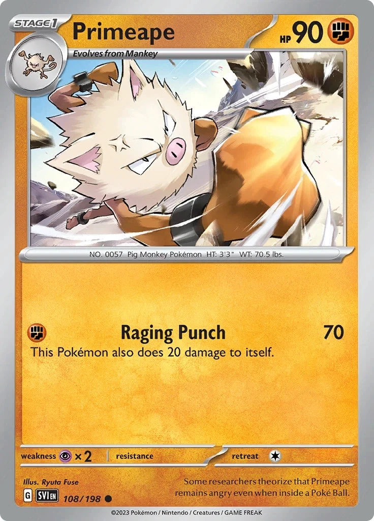 Primeape 108/198 Reverse Holo