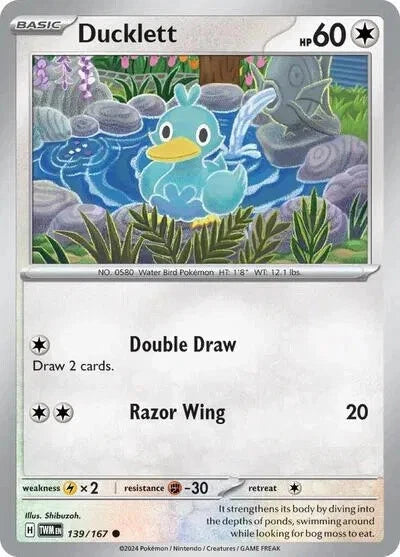 Ducklett 139/167 Reverse Holo