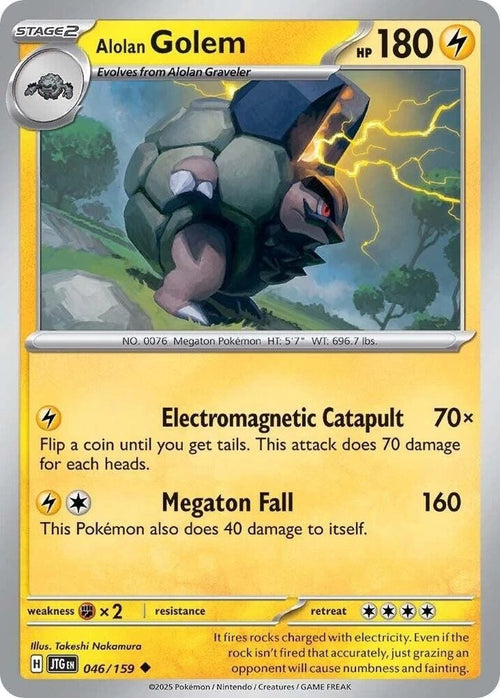 Alolan Golem 046/159 Reverse Holo