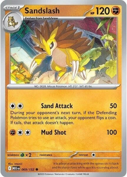 Sandslash 069/132 Reverse Holo