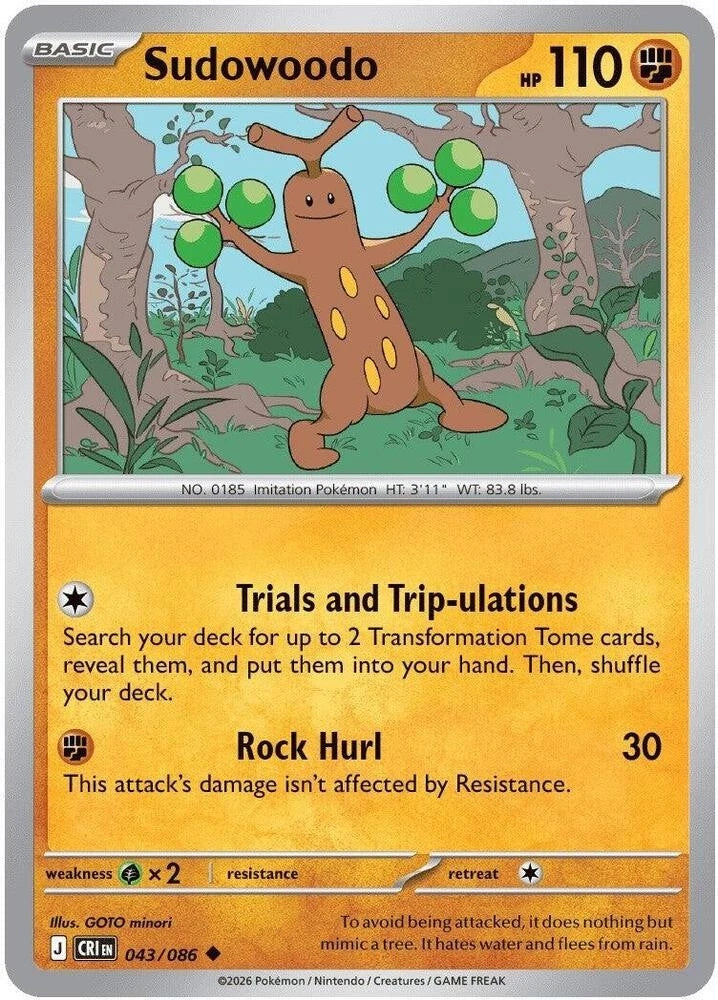 Sudowoodo 043/086 – Chaos Rising