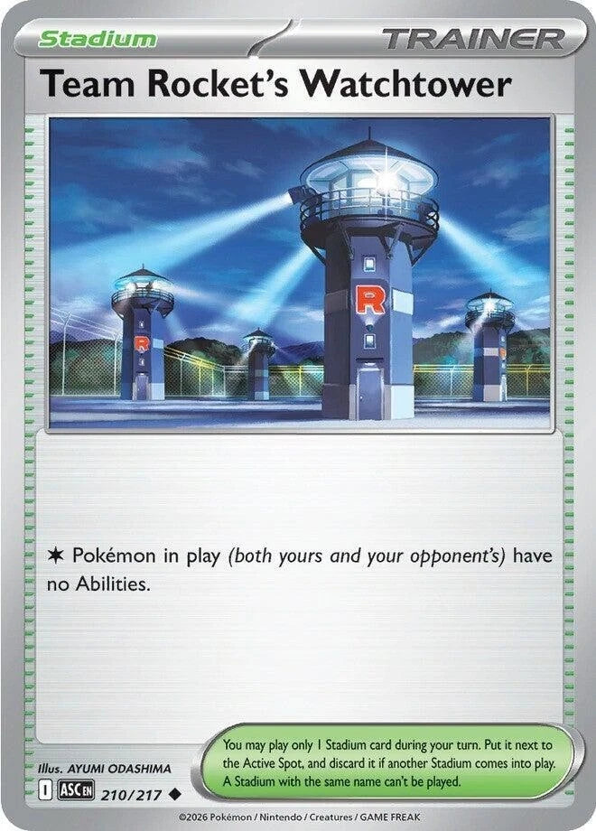 Team Rocket's Watchtower 210/217 Reverse Holo