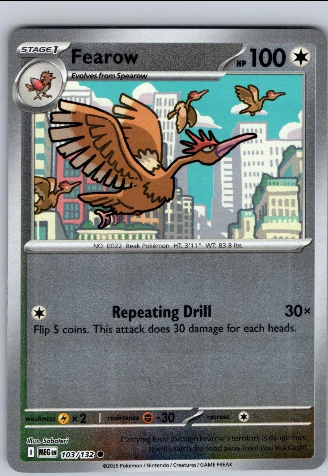 Fearow 103/132 Reverse Holo