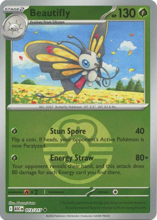 Beautifly 013/217 Pokeball Pattern