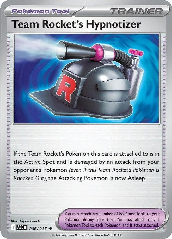 Team Rocket's Hypnotizer 206/217 Reverse Holo