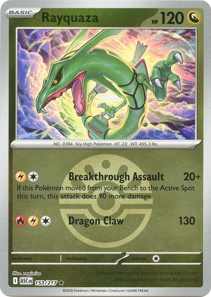 Rayquaza 153/217 Pokeball Pattern
