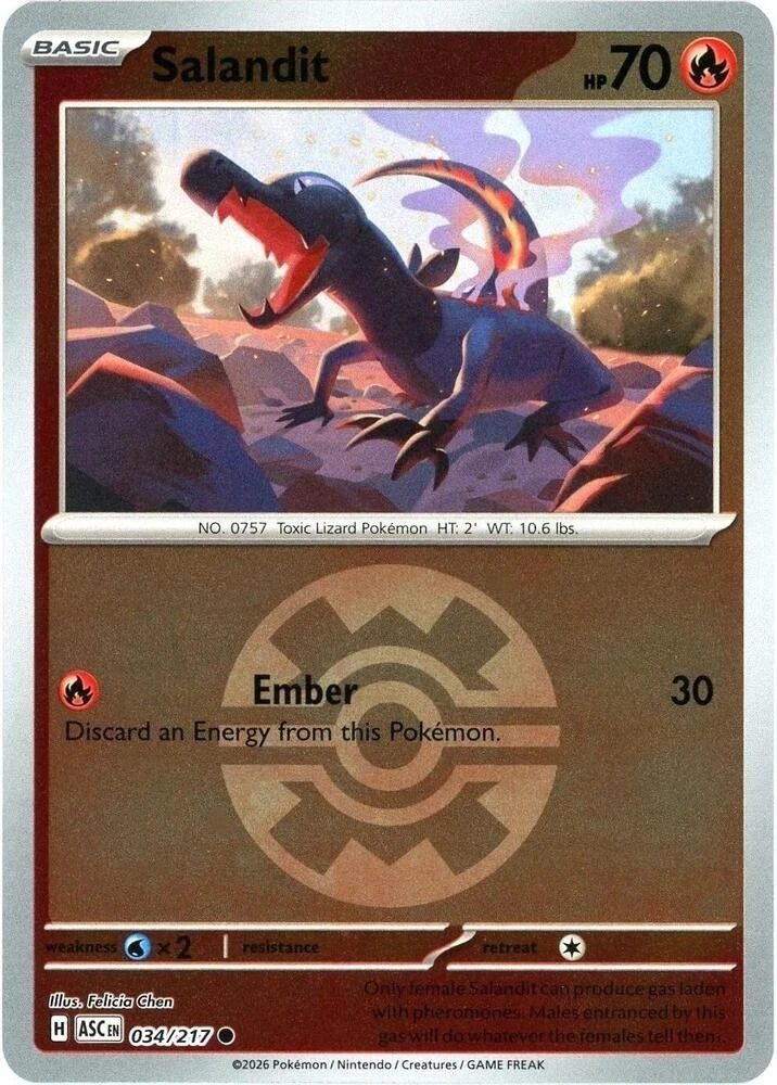 Salandit 034/217 Pokeball Pattern