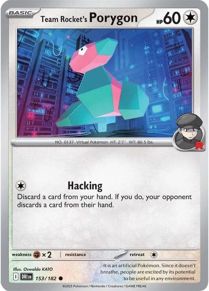 Team Rocket's Porygon 153/182 Reverse Holo