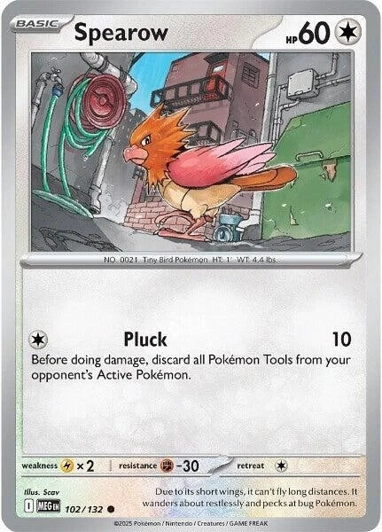 Spearow 102/132 Reverse Holo