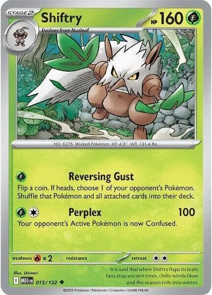 Shiftry 015/132 Reverse Holo
