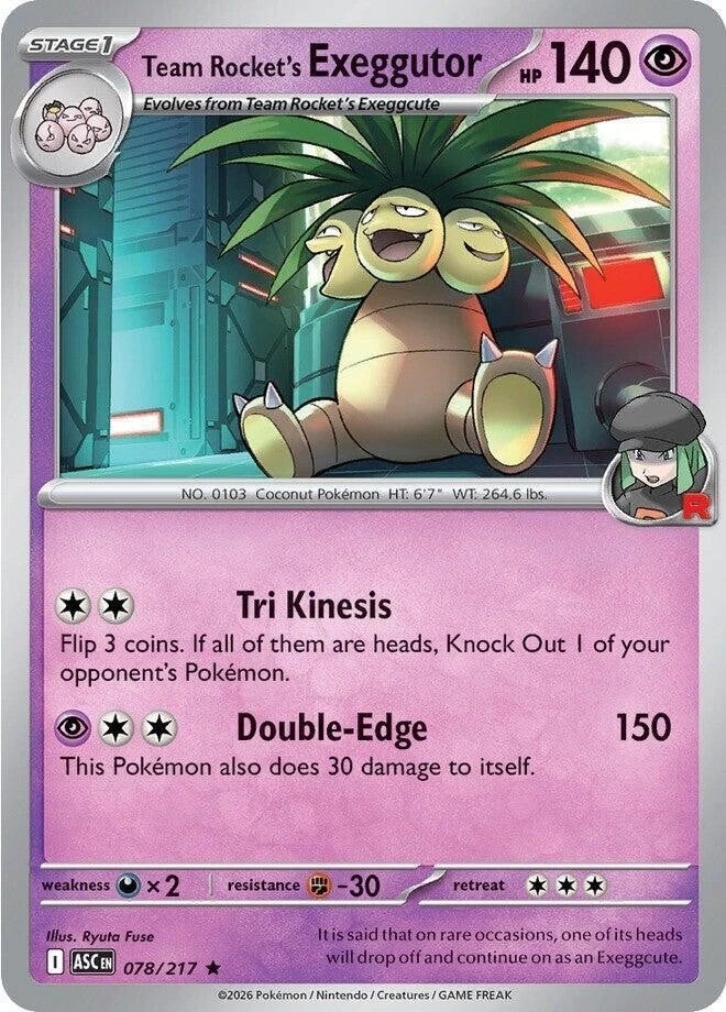 Team Rocket's Exeggutor 078/217 Reverse Holo