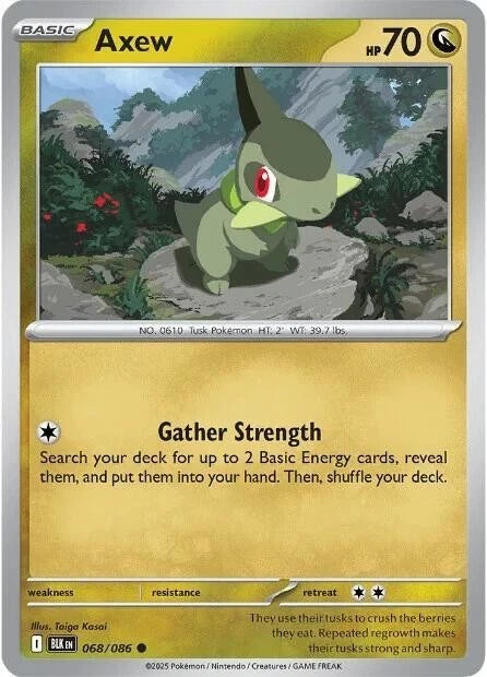 Axew 068/086 Reverse Holo