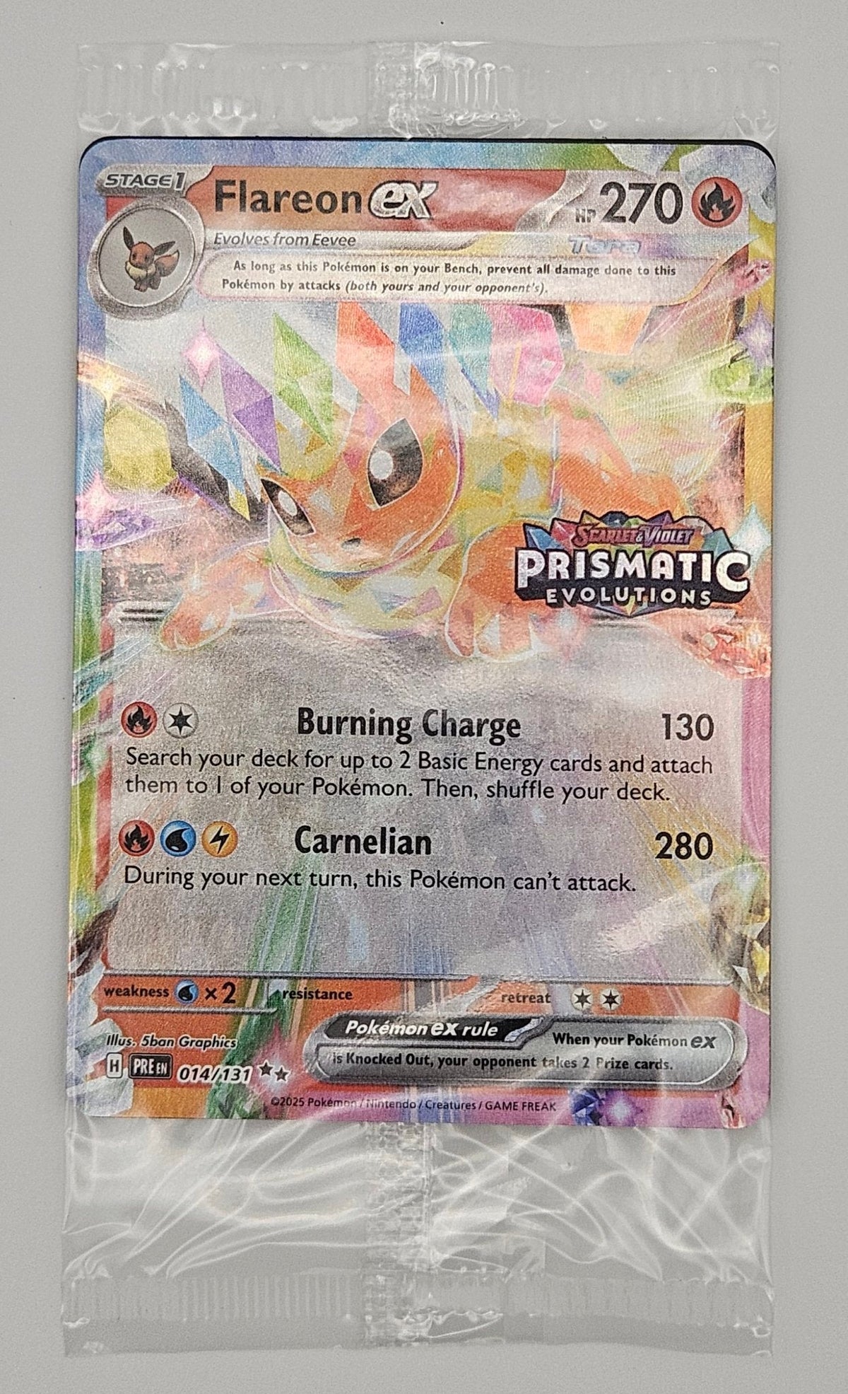 Flareon ex 014/131 - Prismatic Evolutions - Stamped Sealed Promo