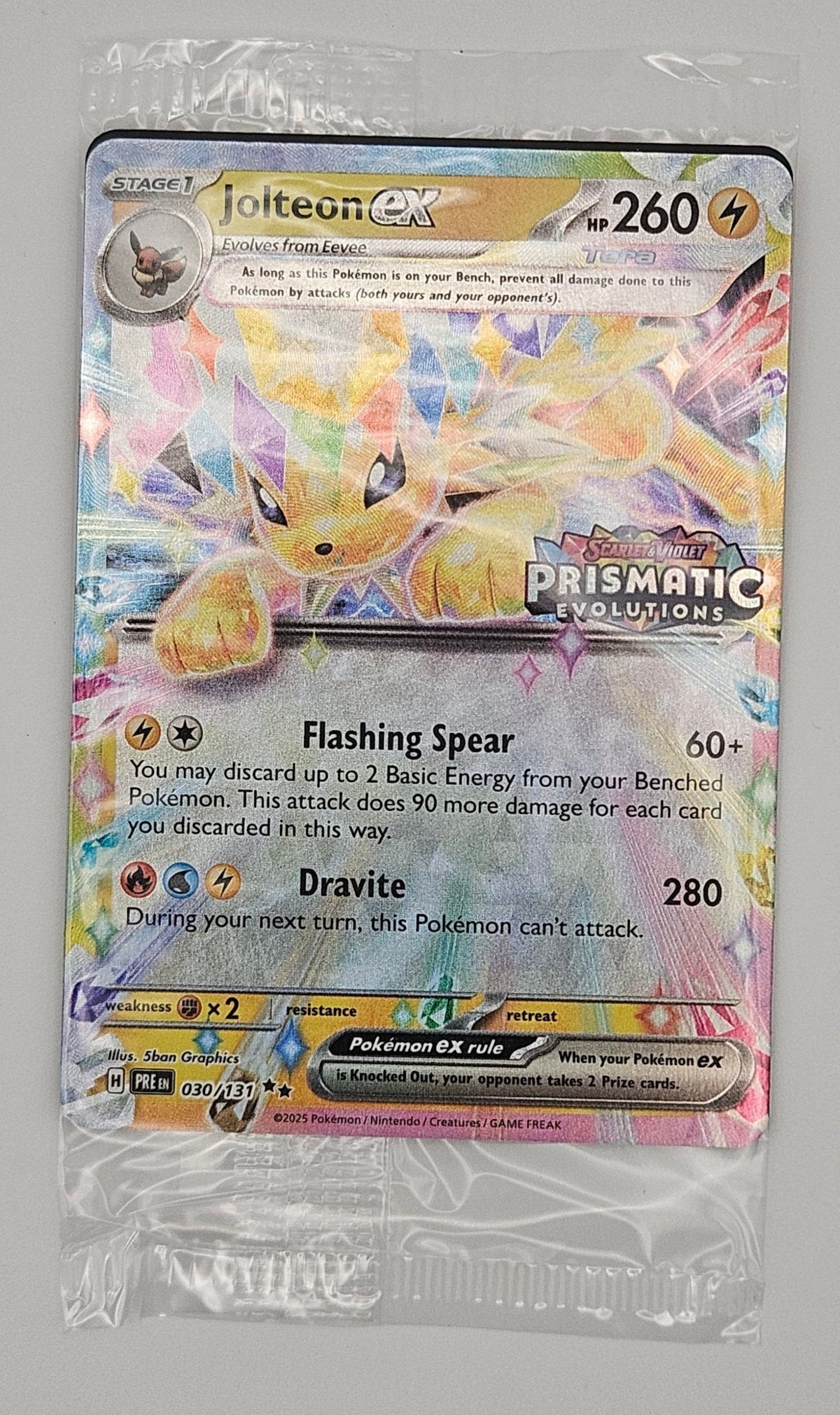 Jolteon ex 030/131 - Prismatic Evolutions - Stamped Sealed Promo
