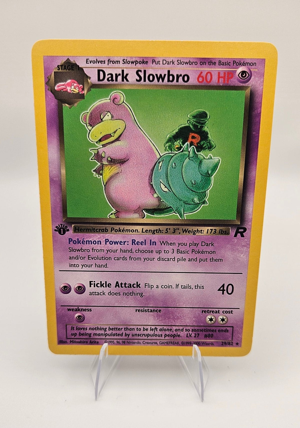 Dark Slowbro 29/82 1st Edition Holo – Team Rocket